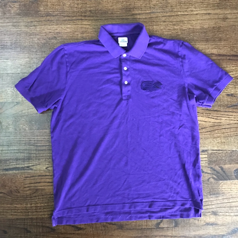 Vintage Lacoste Classic fit Polo purple Sz XL